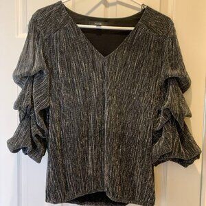 Black/silver elegant top